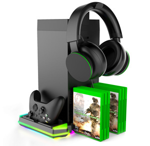 ฐานระบายความร้อนพร้อมไฟ RBG ที่ชาร์จแบบคู่ที่เก็บการ์ดสำหรับ Xbox Series X คอนโซลเล่นเกม - Product Image 1