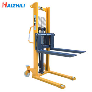 Haizhili <strong>Loading</strong> and <strong>Unloading</strong> 2000kg 2t Capacity Hand Forklift 1.6m Lift Height Hydraulic Manual Stacker with Adjustable Forks - Product Image 2