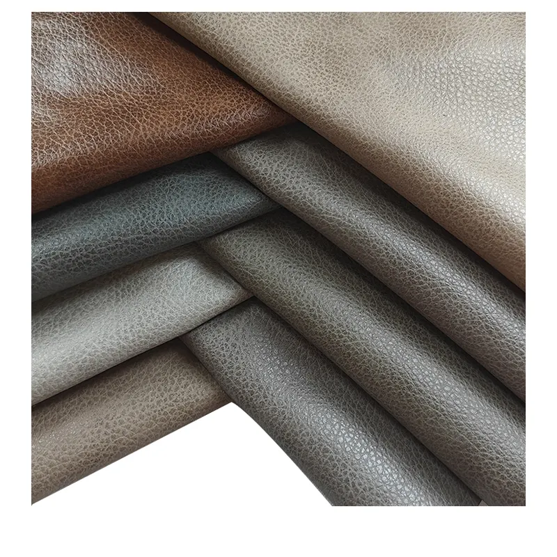 Muebles de vinilo de alta calidad PVC cuero táctil suave buen precio sofá cuero