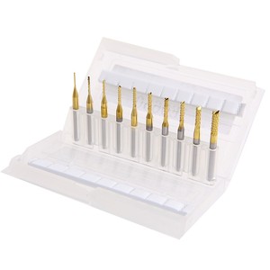 10個セットタングステンカーバイド拡張PCBコーンカッターCNC彫刻ウッドルーターコーンフライスカッターPCBドリル - Product Image 3