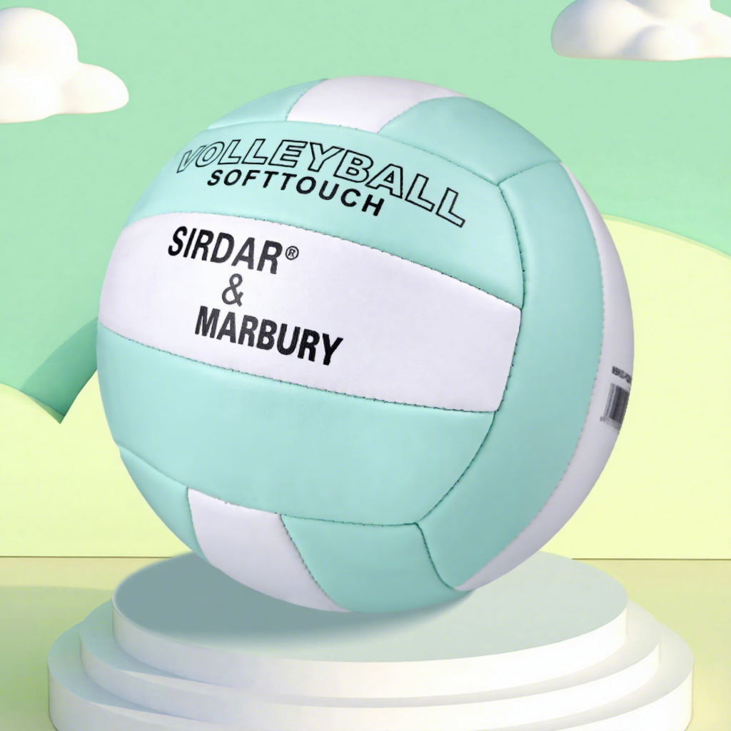 Upgrade thickened volleyball-light green and white-5