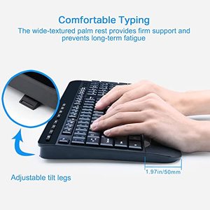 Factory Supply Portable 2.4G Ergonomic Wireless <strong>Keyboard</strong> and <strong>Mouse</strong> Combo Set for Home Office <strong>Use</strong> - Product Image 2
