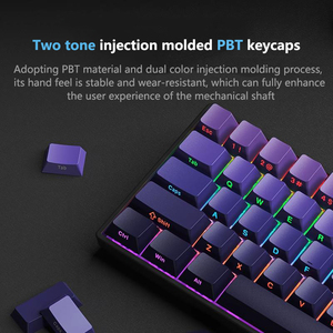 Teclado mecánico con cable F68 con 68 teclas Ergonomía Qwerty Fashion Multimedia Function
