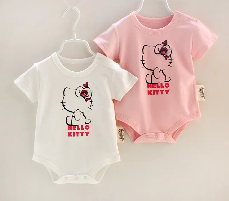 Oganic-Pelele de algodón para niña, mono de manga corta para niño, mono infantil, mono, ropa de bebé suave