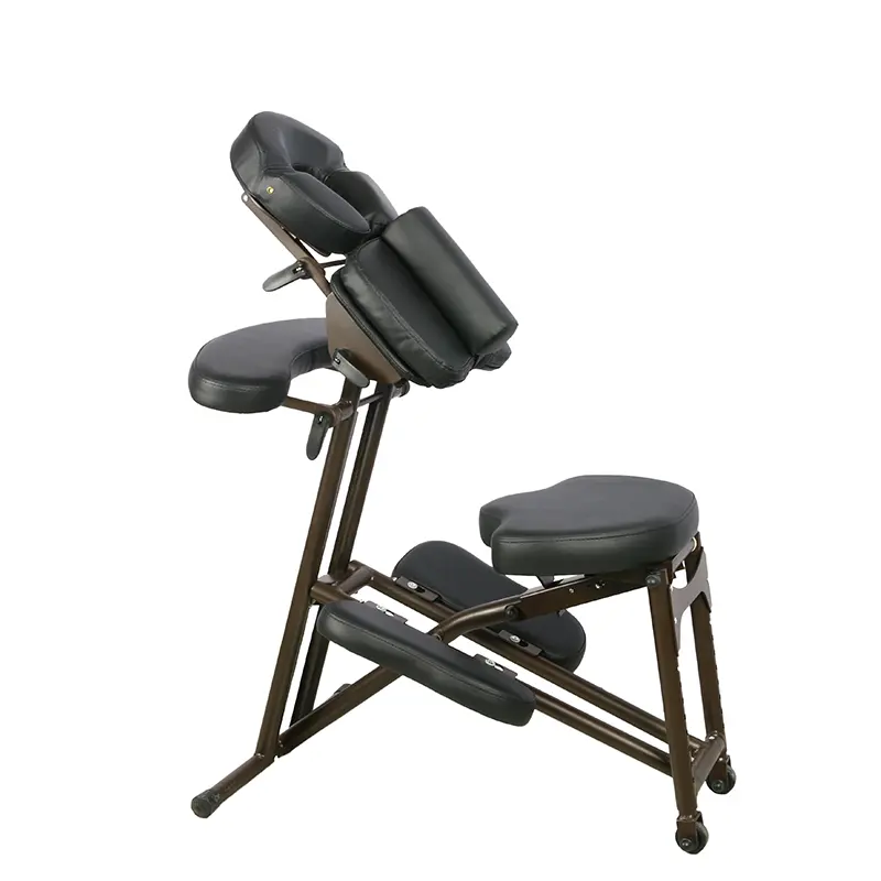 Chaise de massage pliante portable avec oreiller soins de santé grattage chaise de tatouage avec roues pour Table chiropratique de Salon de beauté