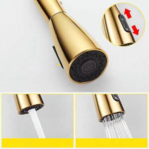 Vòi Nước Gắn Trên Boong Chrome Vòi Bếp Kéo Ra Với Vòi Xịt Kéo Vòi Bồn Rửa Nhà Bếp - Product Image 6