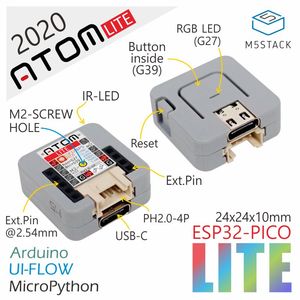 3DアンテナWi-Fiを備えた組み込みスマートハードウェア開発ボードM5StackATOM Lite ESP32 - Product Image 1