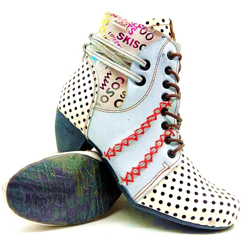 Mode Winter Polka Dot Print Trendy Schuhe Tpr Plattform Wedge Heel Plus Size Damen stiefel