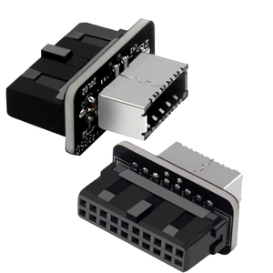USB 3.1フロントパネルソケットキー-A Type-Eから3.0 20ピンヘッダーコンバータアダプターマザーボード19ピン垂直コネクタ - Product Image 1