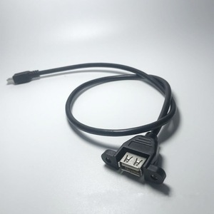 2025新款0.5米迷你USB至a型母打印机延长线USB 2.0连接器聚氯乙烯数据usb-a带螺钉电缆