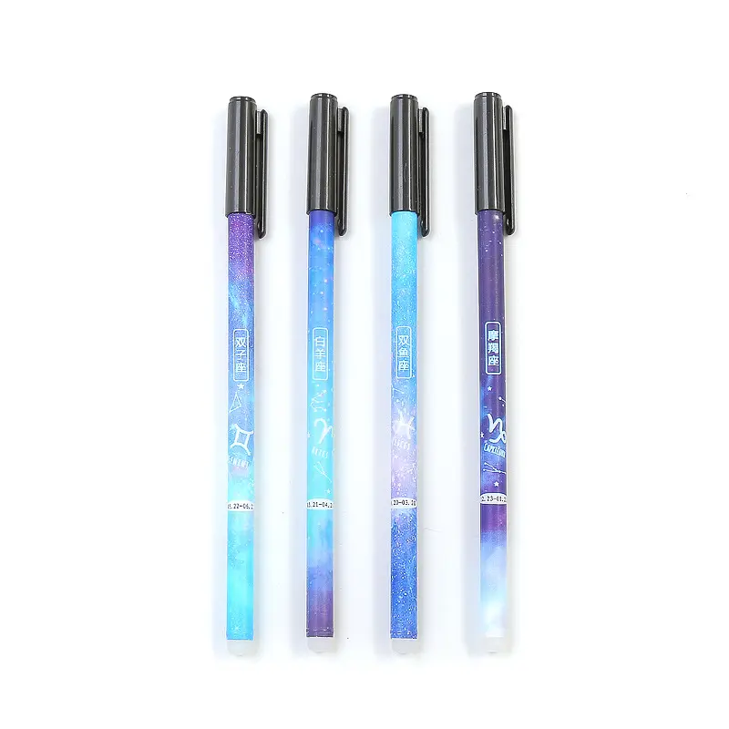 Новые милые Креативные гелевые ручки с галактическим звездным небом, черные чернила, роликовая Шариковая ручка для офисных и школьных принадлежностей
