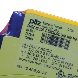 Pilz 787314 PNOZ X3.10P C 24VACDC 3n/o 1n/c 1so安全リレーオリジナル新品在庫あり - Product Image 5