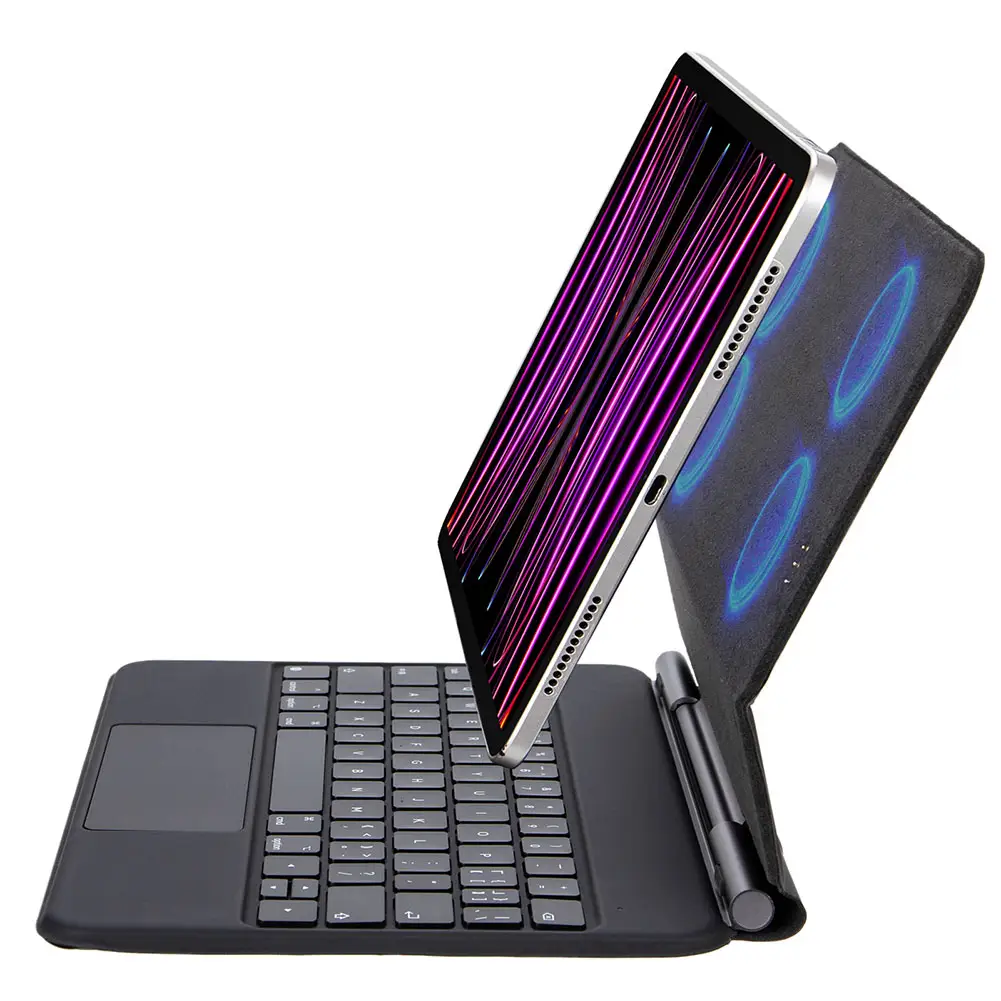Casing Keyboard berkabel, untuk iPad Air 5 iPad Pro 1/2/3 iPad Pro 3/4/5 mengambang magnetik casing Keyboard Multi sentuh Trackpad bawaan