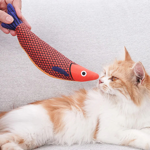 Juguete realista para gatos en forma de pez, juego automático, hierba gatera, fabricación de sonido, felpa interactiva, regalo de entretenimiento de larga duración, suministros para gatitos