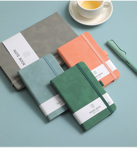 A6 personalizado con correa elástica Pu diario cuaderno impreso logotipo de la marca diario Bloc cuaderno de notas de cuero PU para regalo - Product Image 2