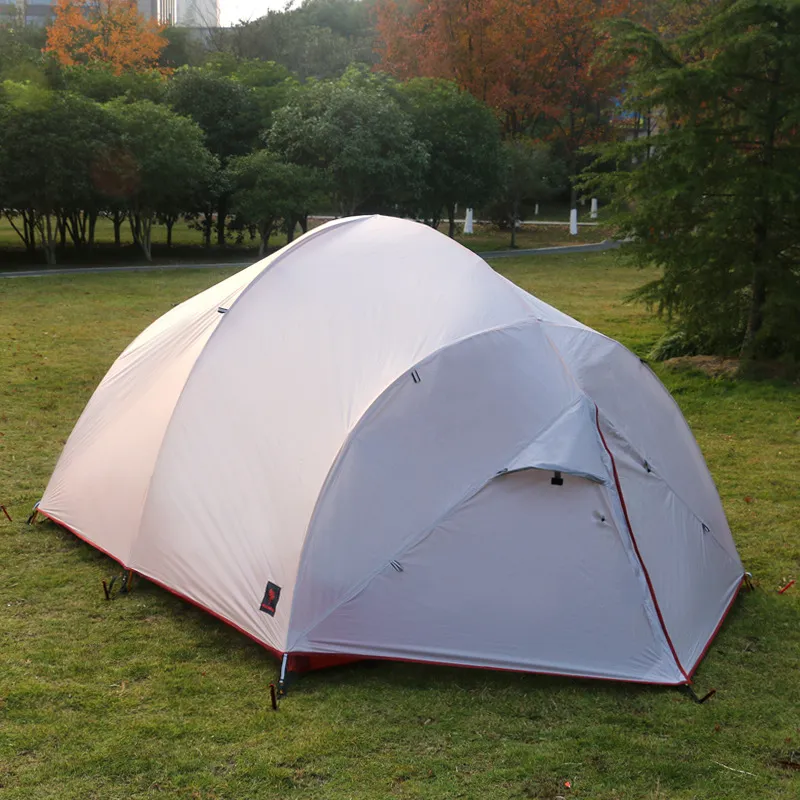 Tenda Tiang Aluminium Multi-lapis Ganda Kustom Grosir Tenda Kamping Luar Ruangan Lapis Silikon Ultra Ringan Tahan Air