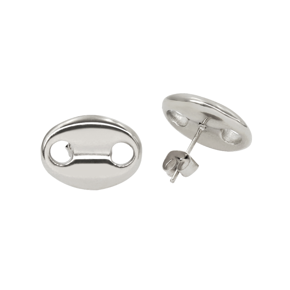 YS902 Boucle d'oreille de couleur argentée 13 mm