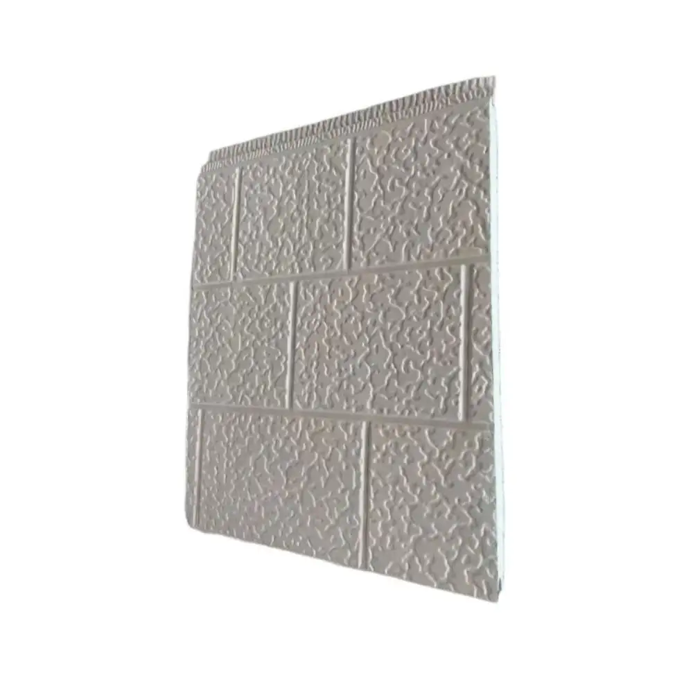 Panel dinding batu imitasi marmer pola busa poliuretan panel sandwich untuk eksterior rumah panel dinding 3d tahan api