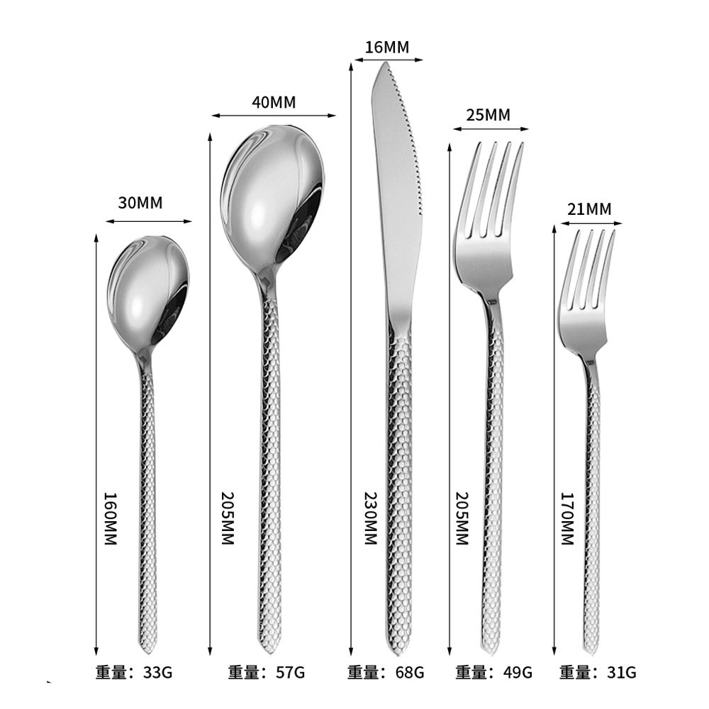 Five-piece set (silver)