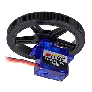 FS90R con ruota Micro Servo a rotazione continua a 360 gradi per Robot giocattolo