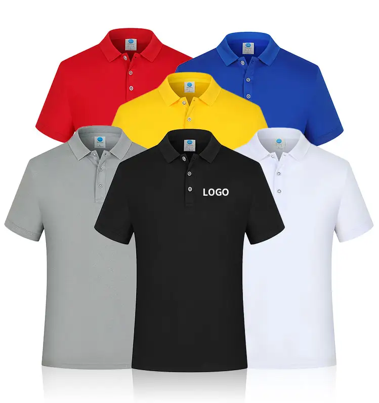 Precio de fábrica de poliéster de algodón unisex liso en blanco hombres Golf polos logotipo personalizado bordado impreso hombres Polo camiseta