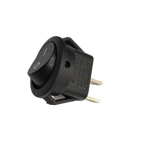 Yeni varış küçük siyah yuvarlak Rocker anahtarı 2 Pin açma-kapama 6A 250V 15.4mm-15.4mm endüstriyel güç kontrol anahtarı - Product Image 2