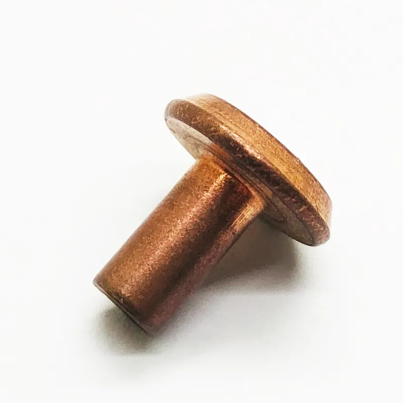 Remaches de cobre pequeños, 8mm, chapados en oro, personalizables, OEM