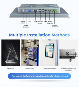 Carcasa de Metal duradera de 15,6 pulgadas, Mini PC integrada Industrial, tableta resistente a prueba de agua, computadora de pantalla táctil multilingüe - Product Image 3