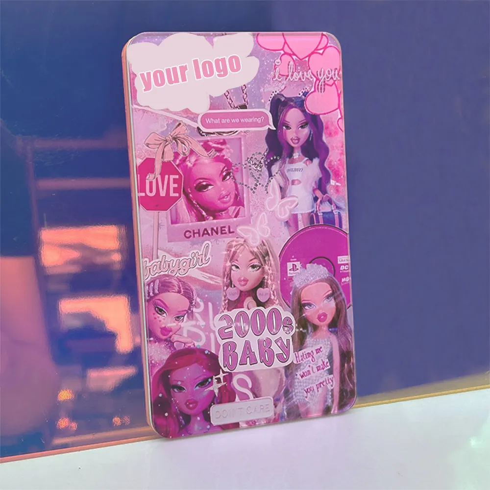 Novo Estilo Atacado Personalizado Logo Bandejas De Vidro Acrílico Dinheiro Bonecas Meninas Pink Lash Tile Bandejas para Cílios Extensão Titular