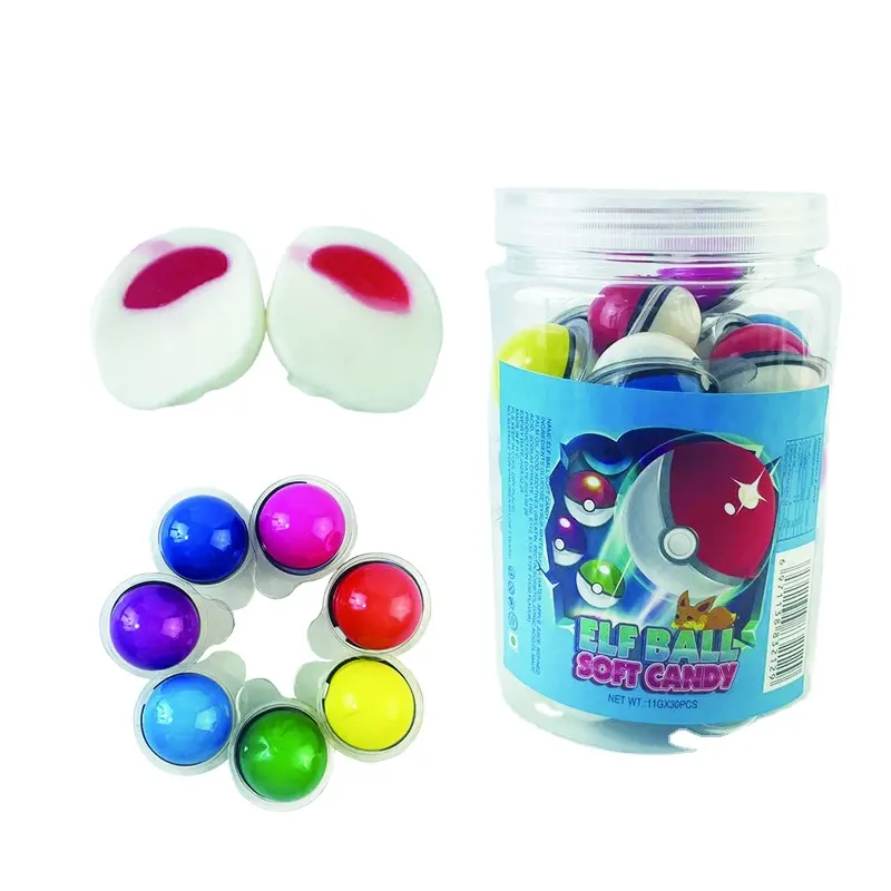 Bonbons mous personnalisés boule de lutin confiture gommeux globe oculaire bonbons gommeux bonbons mous gelée gouttes