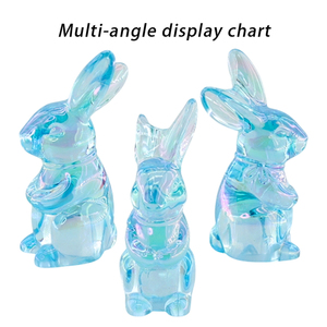 Hadiah Souvenir kelinci kristal warna-warni kelinci kristal warna baru dekorasi hadiah kerajinan kelinci pesta kelinci meriah - Product Image 6