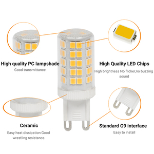 ERP EMC Standard <strong>G9</strong> <strong>LED</strong> Bulb 7W 820LM Chandelier Bulbs (<strong>60W</strong> Halogen Equivalent) E Energy Class,360 Beam Angle,Flicker Free - Product Image 2