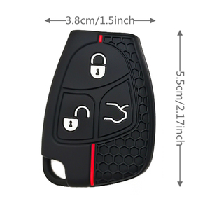 <strong>For</strong> Mercedes Benz Silicone Remote Car <strong>Key</strong> Fob Case Cover Holder Shell C B E R Class GL CLS CLK SLK W203 W211 W204 2/3 Buttons - Product Image 2