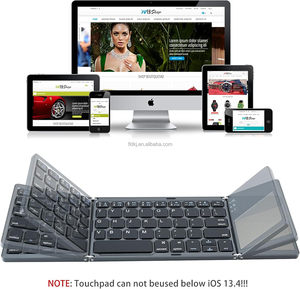 Portable Ce Fcc Rohs 64 Keys <strong>bluetooth</strong> Folding <strong>Keyboard</strong> <strong>with</strong> Touchpad Slever Mini Folding <strong>Keyboard</strong> <strong>for</strong> Phone - Product Image 2