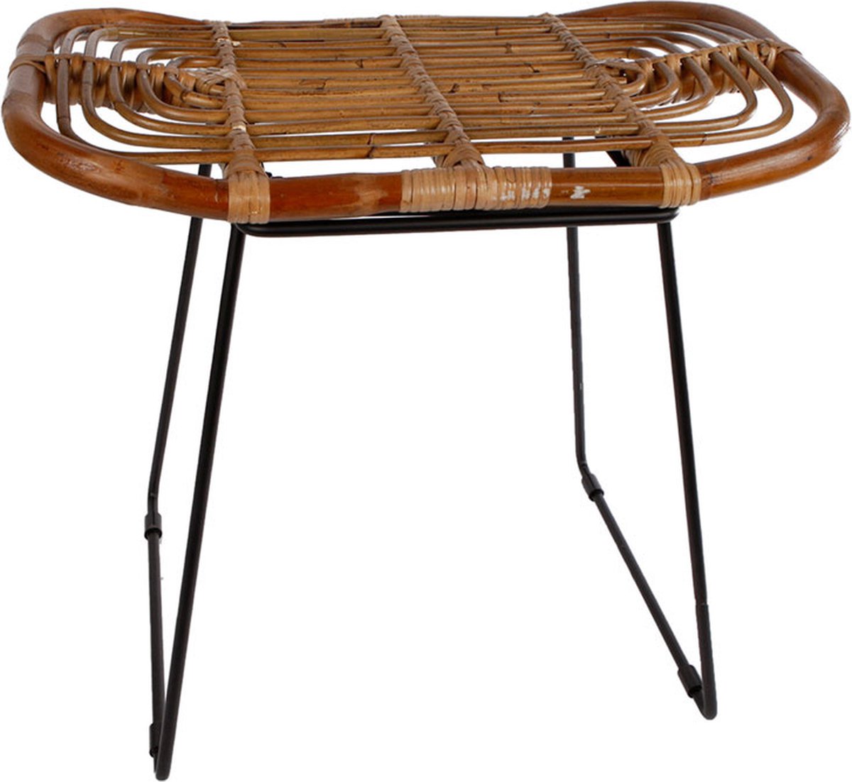 Natural Rattan / Black Metal Frame