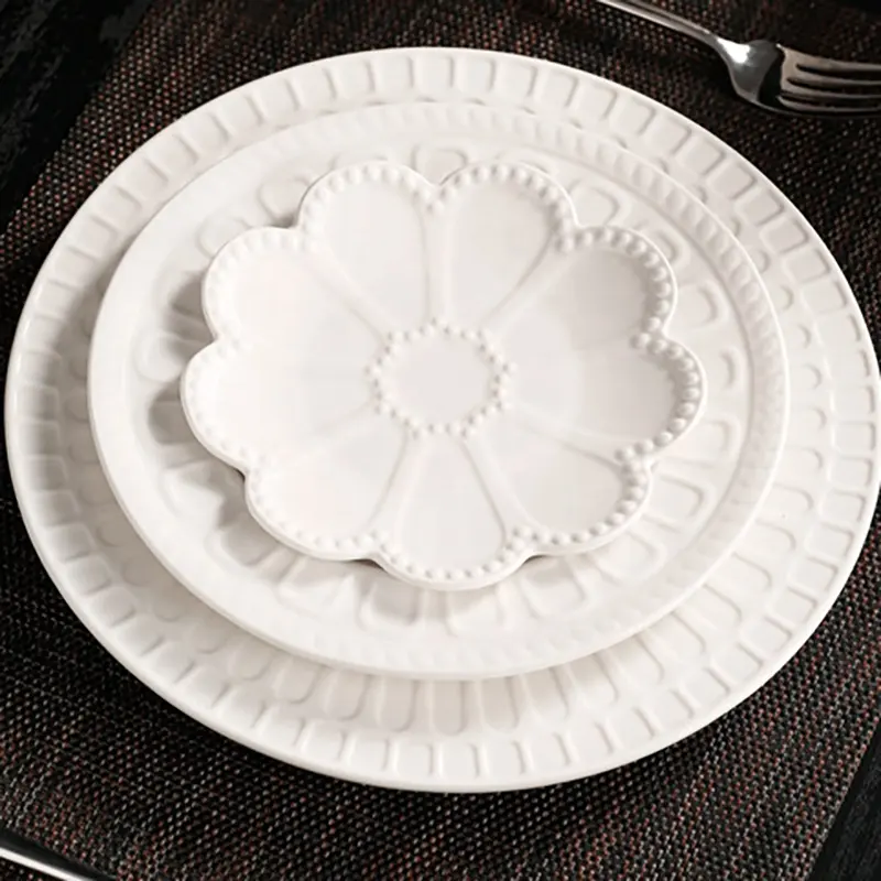 Set da pranzo in ceramica elegante con Texture rotante