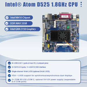 6 puertos COM Pantalla LVDS Medidores inteligentes Control PLC Dispositivos médicos Atom D525 Procesador Industrial Mini-ITX Placa base - Product Image 2