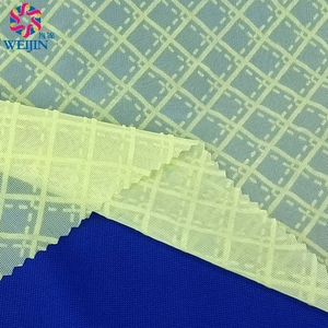 Färbe muster Textildesign Stricken Polyester Tüll Power Mesh Flock Print Kariertes Diamant netz gewebe für Kleidungs kleid - Product Image 5
