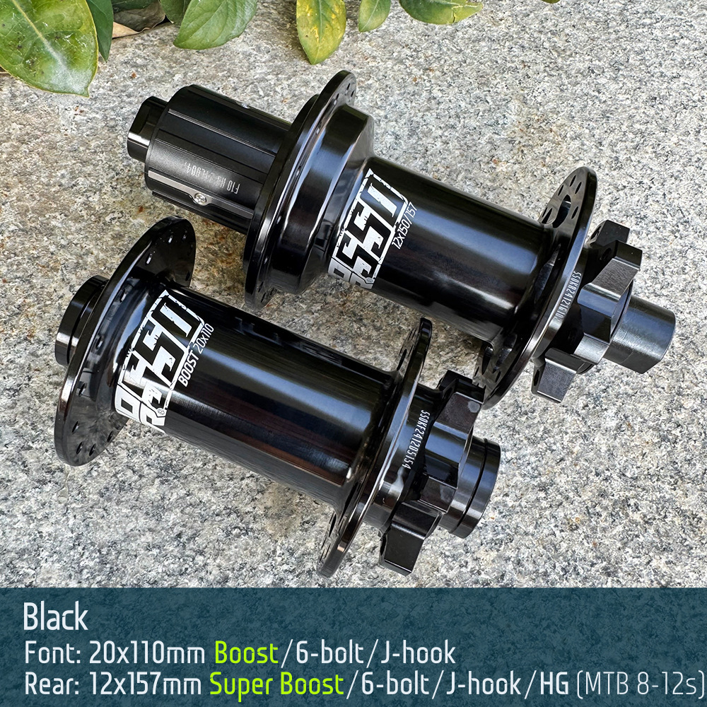 Noir F20x110 Boost+R12x157 Super Boost/HG-32 Trou/6-Boulons/J-Bend