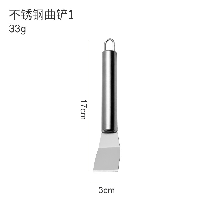 Stainless steel curved shovel