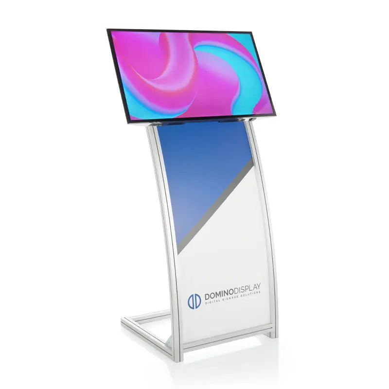 Topkwaliteit Licht Aluminium Frame Easy L 32 "Enkelzijdige Multimedia Totem Voor Het Verzenden Van Inhoud En Informatie