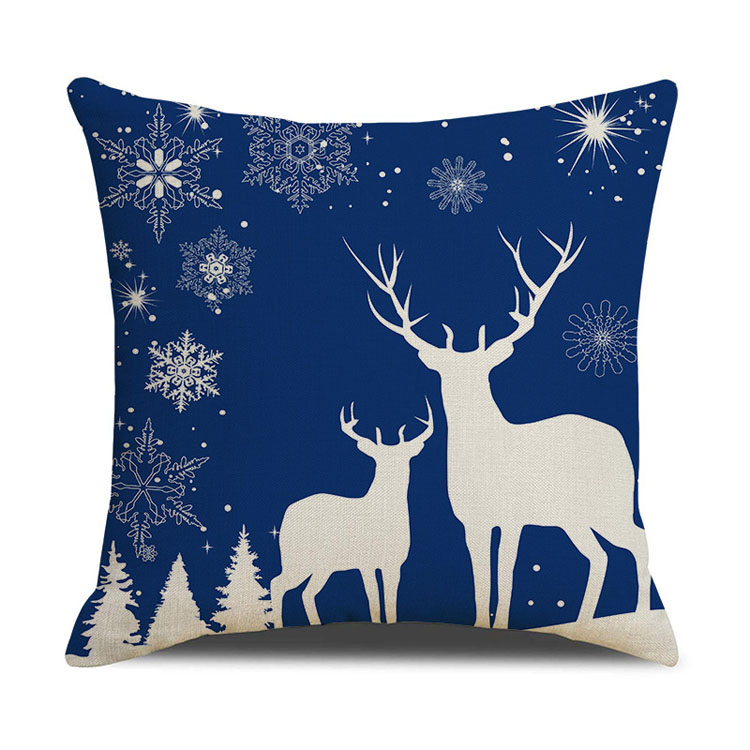 New Style Home Decor Christmas Day Pillow Case Factory Direct Sale Linen Cushion Cover
