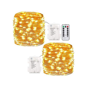 16.4 Feet 50 Led Fairy <strong>Lights</strong> Battery Operated with <strong>Remote</strong> Control <strong>Timer</strong> Waterproof Copper Wire Twinkle <strong>String</strong> <strong>Lights</strong> - Product Image 3