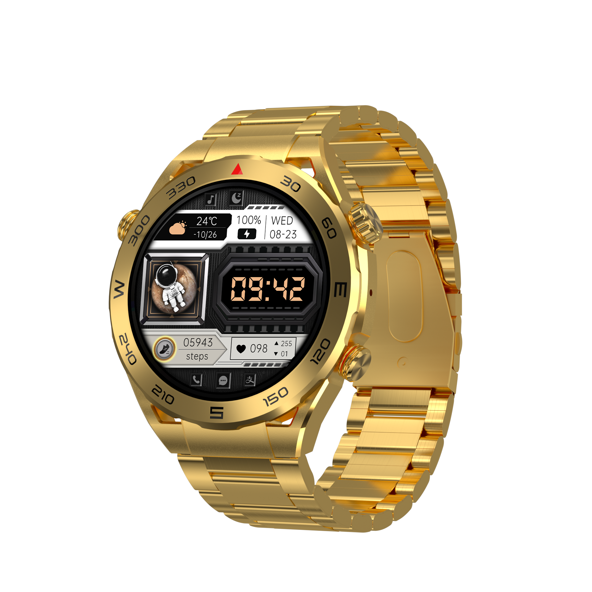 Ceinture en acier doré