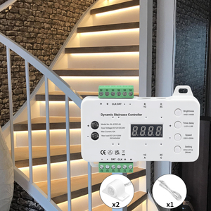 Easy Install Dynamic Staircase Controller <strong>LCD</strong> Digital <strong>Display</strong> 2 PIR <strong>Motion</strong> <strong>Sensor</strong> Stair Light Controller for 16 Steps DC 12V 24V - Product Image 1
