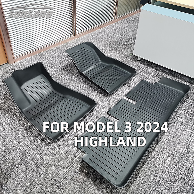 3pcs For Model 3 2024 car mats