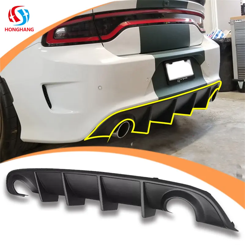 Honghang ब्रांड कारखाने के निर्माण एबीएस रियर होंठ विफल, रियर बम्पर होंठ Dodge चार्जर SRT 2015-2022 के लिए रियर डिफ्यूज़र