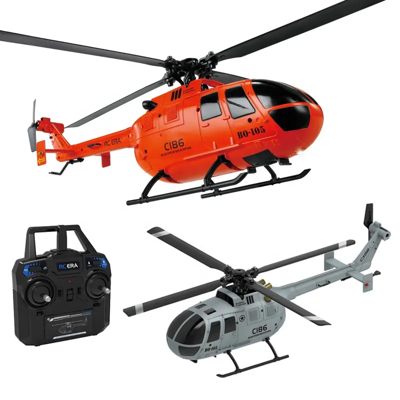 BO105 Light Utility Copter C186Pro Airbus Altitude Hold 2.4G 4ch Single Blade Flybarless RC elicottero