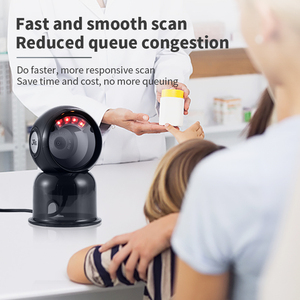 JR OEM Настольный проводной сканер Qr-кода, считыватель 2D QRCode, Всенаправленный сканер штрих-кода, сканер штрих-кода для супермаркета - Product Image 2