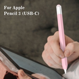 USB-C cilt hissediyorum darbeye kapak yumuşak silikon koruyucu kol çantası Apple Ipad kalem Stylus kalem 3. Nesil için Fundas - Product Image 4